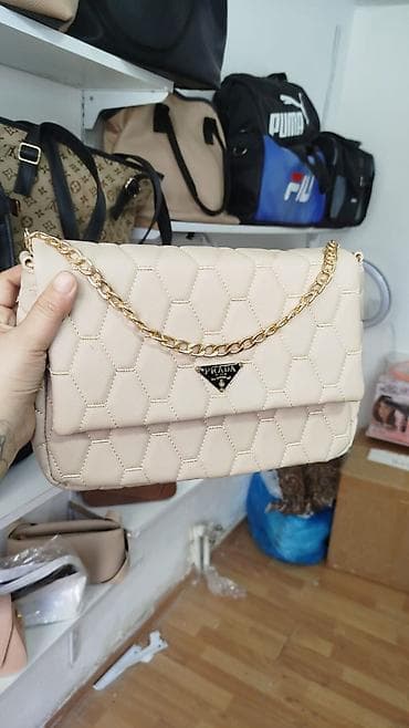 Çantalar: Qadın üçün çanta kolleksiyası - Model 1: Krem rəngli, teksturalı — 5