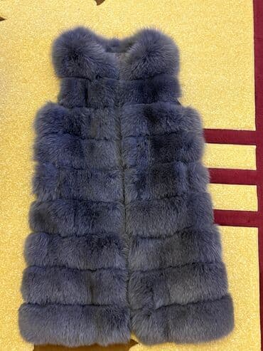 Boz rəngli xəz jilet - Model: qolsuz. Dubaydan alınıb. - Rəng