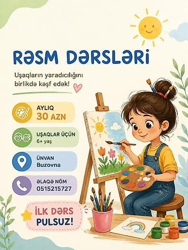 ressam: Rəsm dərsləri – uşaqların yaradıcılığını birlikdə kəşf edək! - Yaş — 1
