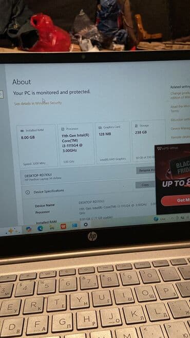 fiber optik router: HP Pavilion noutbuk - Model: HP Pavilion (gümüş rəng) - Prosessor — 10