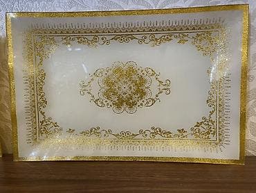 novruz bezeyi: Zərif dekorativ süfrə dəsti - Tərkib: 3 hissə - 1 ədəd ayaqlı iri — 7