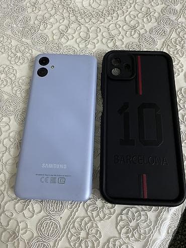 samsunq telefon: Samsung Galaxy A04e, 64 GB, rəng - Mavi, Barmaq izi, İki sim kartlı, Face ID — 1