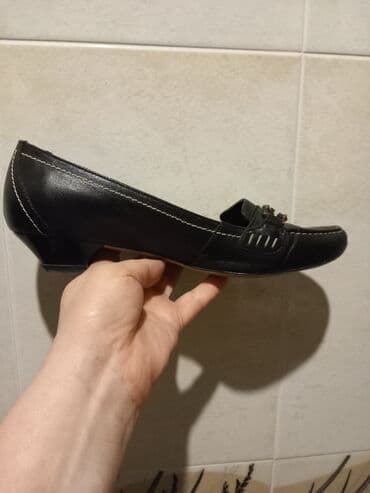 женские балетки с перфорацией: Туфли, Размер: 38, цвет - Черный, Новый — 2