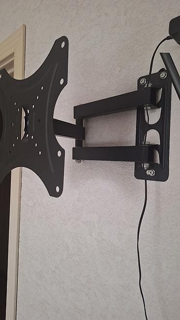 Смарт ТВ приставки: Dönər qolsaqlı divar tipi TV/monitor asqısı - Rəng: qara, metal — 2