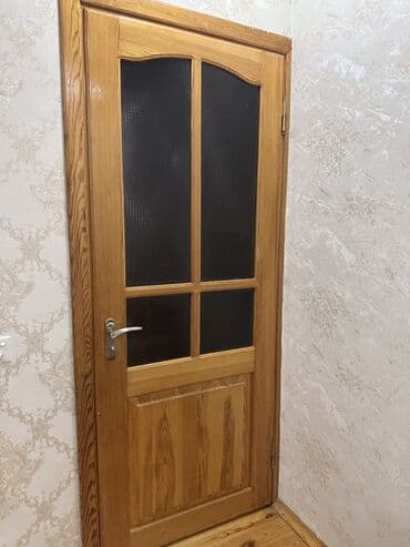 metbex canaqlari: Taxta iç qapı – şüşəli model - Material: təbii ağac (klassik açıq — 2