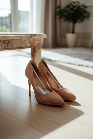 4xl nece razmerdi: Tuflilər, Ölçü: 36, rəng - Bej, Yeni — 1