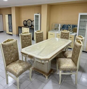 oturacaq dəstləri: Mətbəx üçün, Yeni, Dördbucaq masa, 6 stul — 1