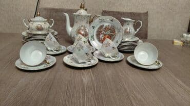 çay süfrəsi şəkilləri: Çay dəsti, rəng - Ağ, Farfor — 3