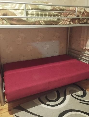 demir profiler: Oğlan və qız üçün, Yeni, Çarpayı, Matras ilə, Siyirməsiz, Dəmir — 2