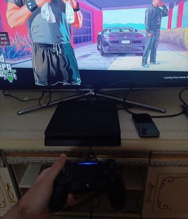 hdd yaddaş: Sony PlayStation 4 Slim oyun konsolu - Model: PS4 Slim (qara rəng) - — 4