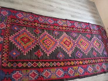 yun destler: Xalça – əl toxuması kilim üslubunda - Naxış: Qafqaz motivli, romb və — 2