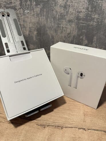 Аккумуляторы: Б/у Беспроводные (Bluetooth) Наушники, Apple, цвет - Белый — 2