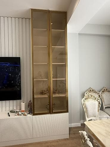 stendler: TV güzgülü divar sistemi – vitrinli modul komplekti - Dizayn: Ağ — 3