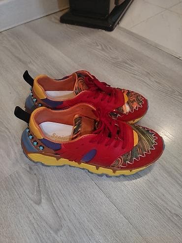 Кроссовки и спортивная обувь: Rəngarəng dizaynlı idman ayaqqabısı Arginal dəridir. - Model: aşağı — 4