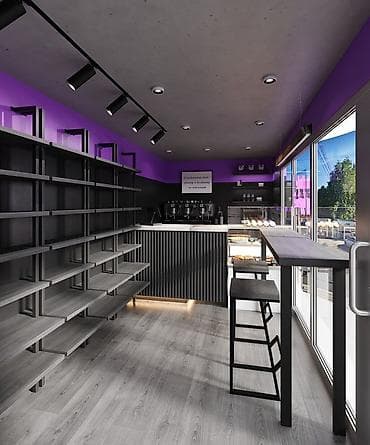 kafe üçün mebel: Müasir mini-kafe/coffee corner üçün tam təchizatlı interyer və — 1