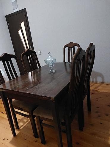 sade metbex mebelleri: Qonaq otağı üçün, İşlənmiş, 6 stul — 1