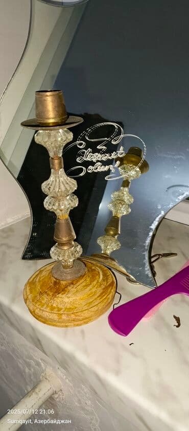 şamdan al: Məhsul: Dekorativ şamdan dəsti - Dəst: 5 ədəd tək şamdan + 1 ədəd — 4