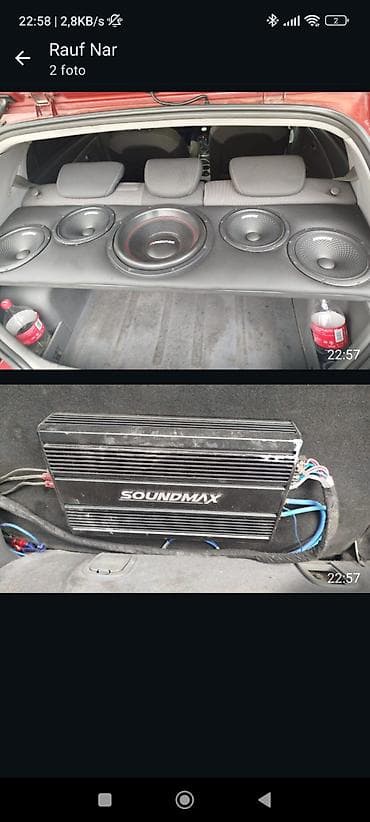 Avtomobil üçün tam audio sistemi – Soundmax - Arxa polkaya