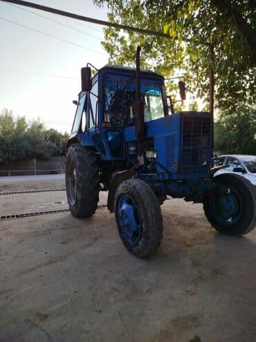 turbo az traktor belarus 82 xacmaz: Göy rəngli Belarus traktor. Traktor böyük kənd təsərrüfatı işləri üçün — 4
