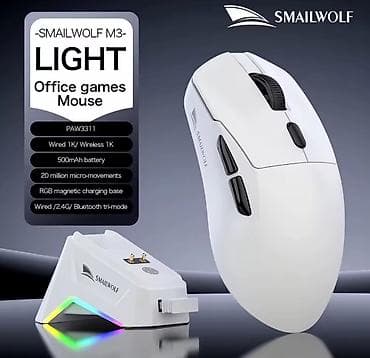 samsung tab 5: 🔥 SMAILWOLF M3 Tri-Mode Wireless Gaming Mouse ⚡ 65g Ultra-yüngül — 1