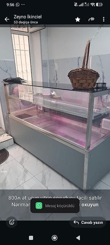 vitrin panel: 800₼ ət uçun vitrin soyuducu təcili satılır Nərimanov tebriz kuc — 1