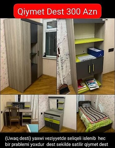 pendir: Oğlan və qız üçün, İşlənmiş, 2 təknəfərlik çarpayı — 3