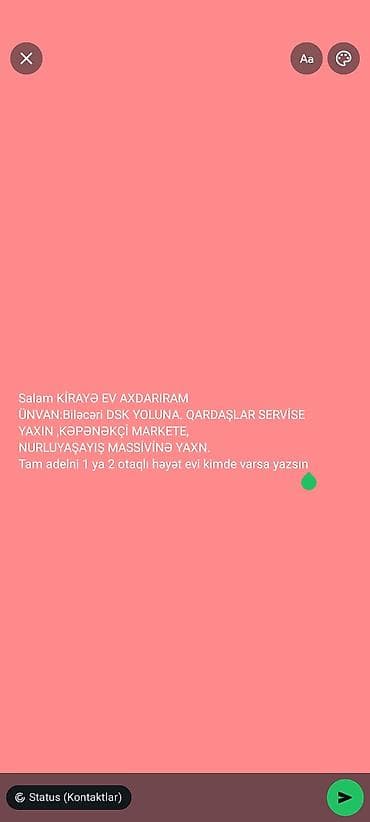 yasam residence kiraye evler: 📲Wp📞0775561546📲Salam KİRAYƏ EV AXDARIRAM ÜNVAN:Biləcəri DSK YOLUNA — 1