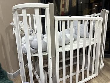 islenmis jaluz: Oğlan və qız üçün, İşlənmiş, Yumru, Beşik, Dəst ilə, Matrassız, Yellənmə mexanizm ilə — 3