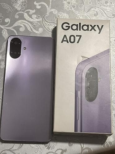 Samsung Galaxy A07, 128 GB, rəng - Bənövşəyi, Zəmanət, Sənədlərlə