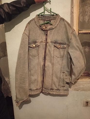 Kurtkalar: Unisex cins gödəkçə - Material: qalın denim (cins) - Rəng: açıq — 2