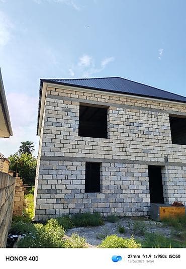 heyet evleri type 1: 2 mərtəbəli yarım tikili fərdi ev - Material: bünövrə və daşıyıcı — 2