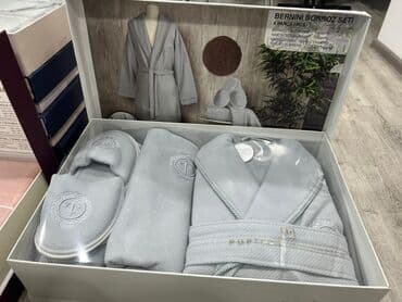 krujevalı qadın xalatları: 4 Parça “Bornoz Seti” – hədiyyə qutusunda Məzmun (qutunun üzərində — 3