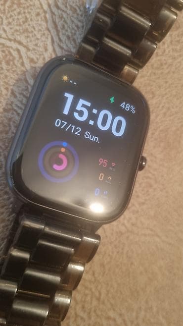 Yeni, Smart saat, Amazfit, Sensor ekran, rəng - Qara