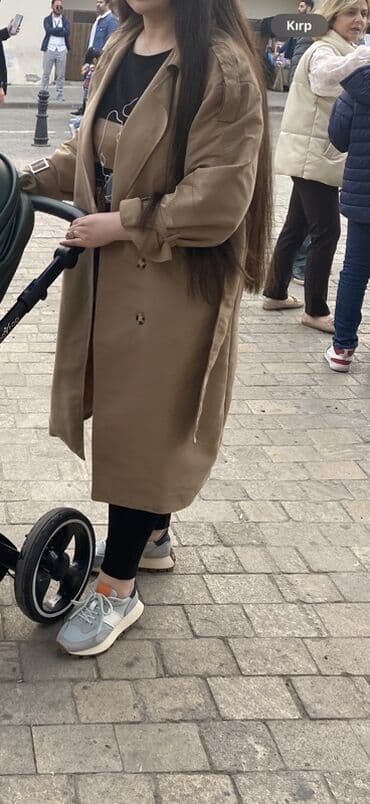 женские утепленные плащи: Плащ, Trendyolmilla, L, цвет - Бежевый — 4