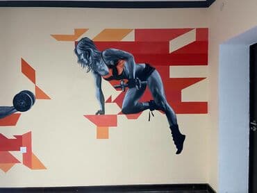 Süni güllər: Divar rəsimlərinin çəkilməsi🎨 Qiymət rəsmə və onun ölçüsünə uyğun — 4