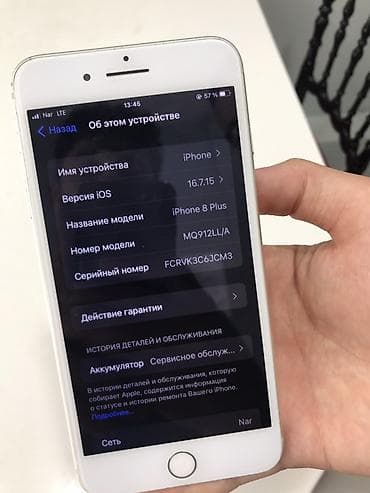 IPhone 8 Plus, 64 GB, Gümüşü, Simsiz şarj