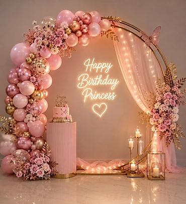 xirdalan daye: Tematik “Happy Birthday Princess” dekor paketi qiymet gun sayinan asli — 1