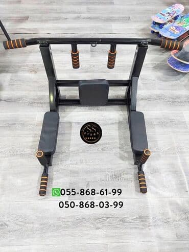 trenajor tutacaqları: 🔶️Turnik+brus+pres 3funksiyalı xarici istehsal🔶️ Bolt-qayka ilə — 1