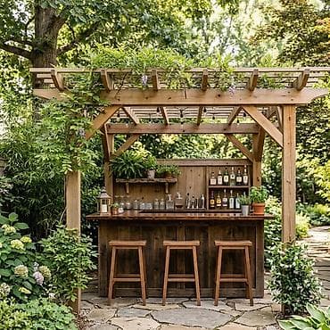 bit bazar: Məhsul: Ağacdan pergola və açıq hava istirahət konstruksiyaları (bağ — 1