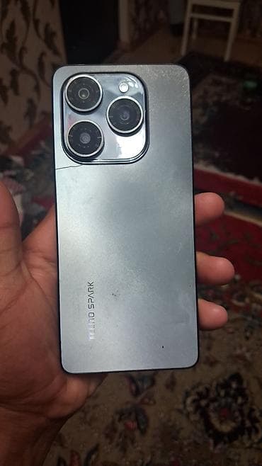 karaoke mikrofon bluetooth: Tecno Spark 30, rəng - Gümüşü, İki sim kartlı — 1