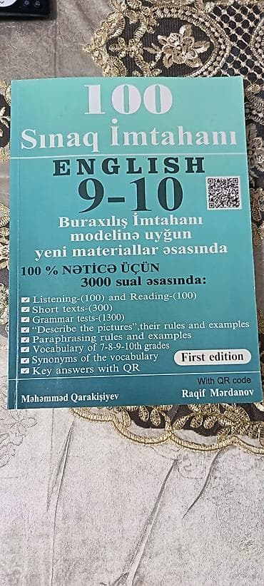 10 cu sinif ingilis dili kitabı: “100 Sınaq İmtahanı – English 9-10” hazırlıq kitabı - 9–10-cu siniflər — 1