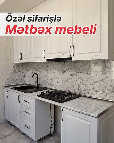 Özəl sifarişlə mətbəx mebeli - Layihə üzrə hazırlanır: ölçülərə uyğun