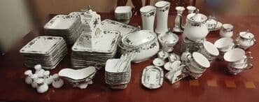 cex fara: Nahar dəsti, rəng - Ağ, Farfor, 12 nəfərlik — 9