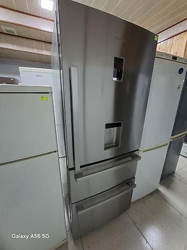 4 qapılı Beko Soyuducu Satılır, rəng - Gümüşü, Dispenserli