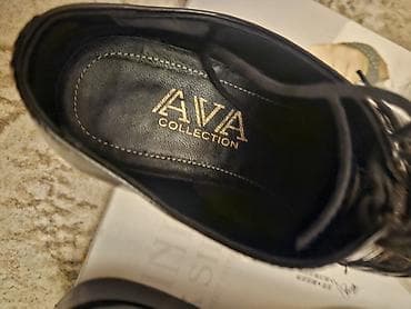 ayaqqabı kişi ücün: Klassik kişi ayaqqabısı – qara rəng, bağcıqlı model - Üst hissə — 5