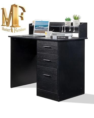 ustolar: Düz masa, Stulsuz, Polkalı, Siyirməli, MDF — 1