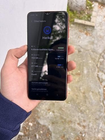 жесткий диск для ноутбука: Samsung Galaxy A12, 32 ГБ, цвет - Красный, Отпечаток пальца — 3