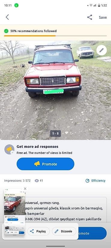 Salam masin yaxsi veziyyetdedir hec bir çerçi yoxdu motor most karipka — 3