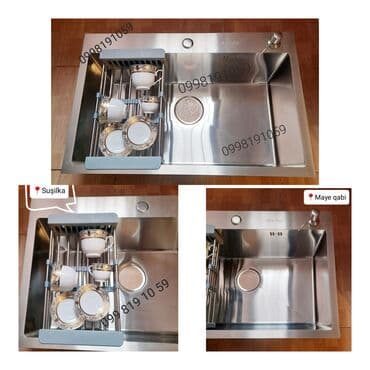 moydadir qiymetleri: Yeni Kvadrat Mətbəx çanağı, Paslanmaz polad, Pulsuz çatdırılma — 4