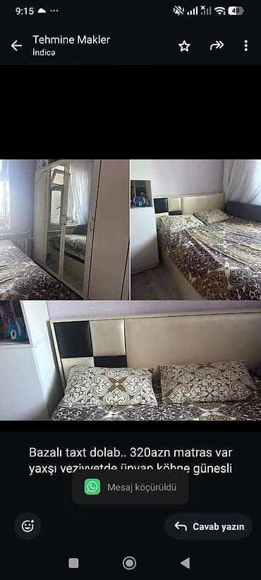 taxt satilir: Bazalı taxt dolab. 320azn matras var yaxşı veziyyetde ünvan köhne — 1